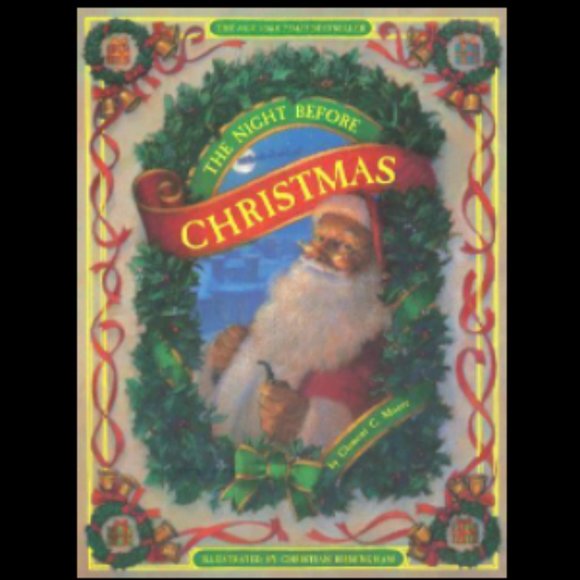 The Night Before Christmas by Clement Clarke Moore Hardcover W/ Dust Cover 1995 - Picture 1 of 2